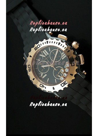 ChopardHappy Sport Swiss Replica Watch in Black Strap