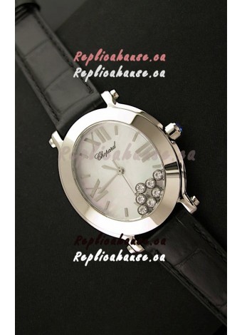 Chopard Happy Sport Ladies Japanese Replica Watch in Steel