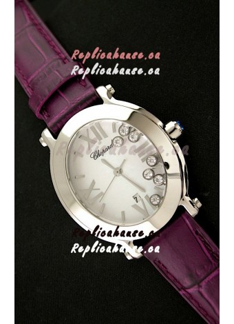 Chopard Happy Sport Ladies Japanese Replica Watch in Steel