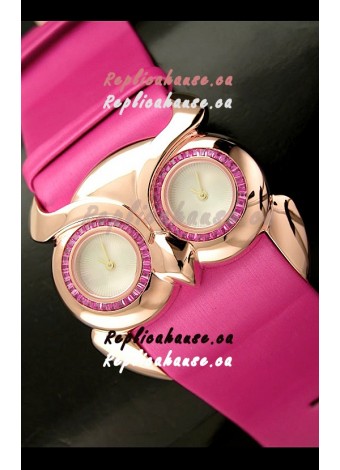Chopard Animal World Ladies Owl Watch in Pink Strap