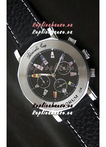 Corum Admiral's Cup Japanese Replica Watch in Black Dial