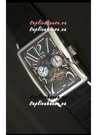 Franck Muller Tourbillon Japanese Replica Watch in Black Dial