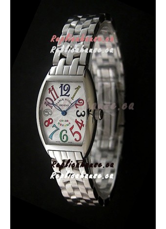 Franck Muller Crazy Color Dreams Japanese Replica Watch in White Dial