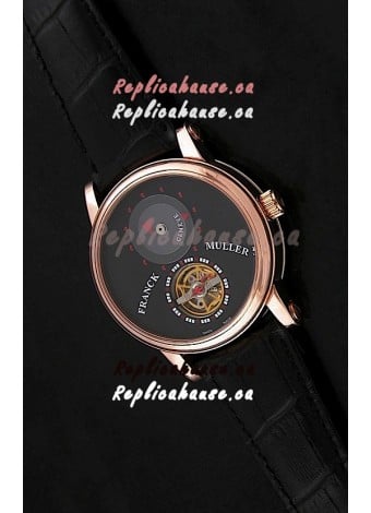 Franck Muller Classic Tourbillon Japanese Replica Watch in Black Dial