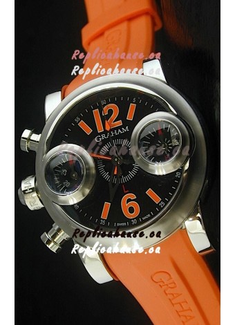 Graham Chronograph Swordfish Swiss Replica Watch in Orange Strap