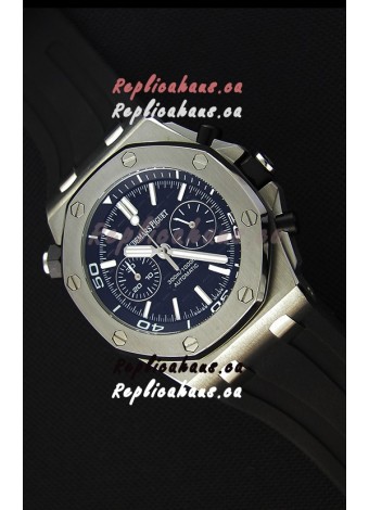 Audemars Piguet Royal Oak Offshore Diver Chronograph Swiss Quartz Replica Watch in Black Dial