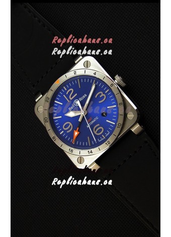 Bell & Ross BR03-93 GMT Steel Swiss Replica Watch Blue Dial 1:1 Edition 42MM