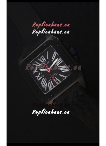 Cartier Santos DLC Swiss Replica Watch 38.5MM