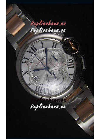 Ballon De Cartier Chronograph in Rose Gold Two Tone Case - 1:1 Mirror Replica