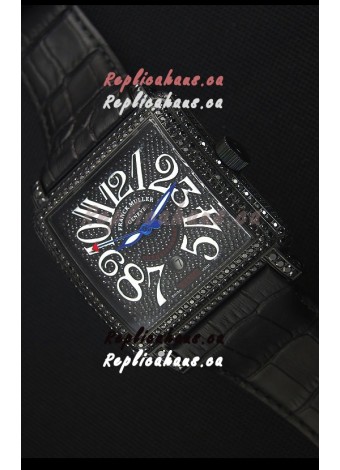 Franck Muller Conquistador King Automatic Swiss Replica Watch in Black PVD Case