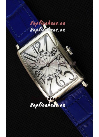 Franck Muller Long Island Ladies Replica Watch in Swiss Quartz Movement Blue Strap 
