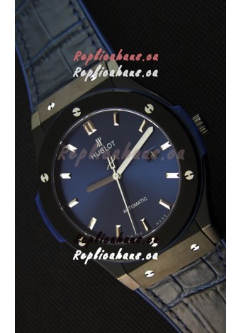 Hublot Classic Fusion Ceramic Blue Swiss Replica Watch - 1:1 Mirror Replica 