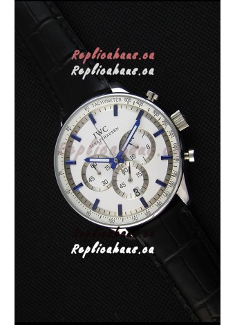 IWC Schaffhausen Japanese Replica Watch Quartz Movement in White Dial 