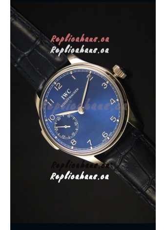IWC Portuguese Handwind Ref# IW5242 Swiss 1:1 Mirror Blue Dial Watch