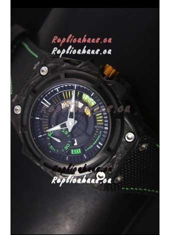 Linde Werdelin Spidolite II Swiss Replica Watch in Green Forged Carbon Case
