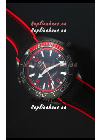 Omega Seamaster Planet Ocean Deep Black Red GMT 1:1 Edition Swiss Replica Watch