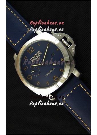 Panerai Luminor Marina GMT Ceramica Stainless Steel Japanese Replica Watch 