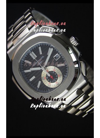 Patek Philippe Nautilus 5980 Chronograph Steel Case in Black Dial - 1:1 Mirror Replica