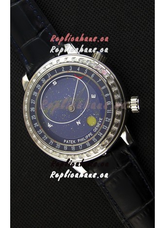 Patek Philippe Grand Complication 6102P Celestial Moon Age Blue Dial Swiss Replica Watch 