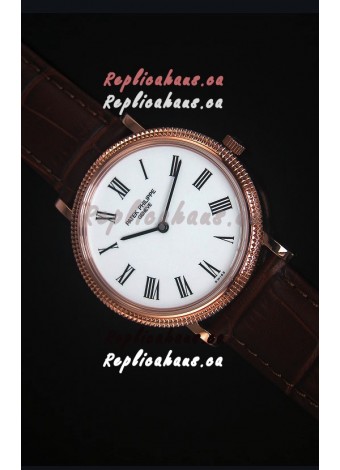 Patek Philippe 5120J Calatrava Mens Rose Gold Watch 1:1 Mirror Replica