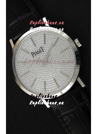 Piaget Altiplano G0A36128 Paved Diam Dial Swiss Quartz Replica Watch in Steel Case