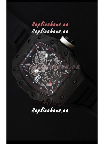 Richard Mille RM35-2 Rafael Nadal Forged Carbon Case with Black Strap