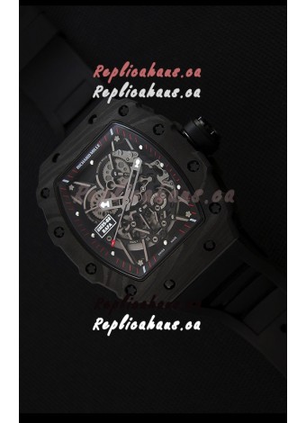 Richard Mille RM35-2 Rafael Nadal Forged Carbon Case with Black Strap