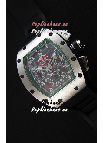 Richard Mille RM011-FM Felipe Massa One Piece Titanium Case Watch in Black Strap