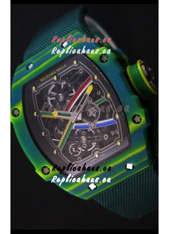 Richard Mille 67-02 Wayde Van Niekerk Forged Carbon Swiss Replica Watch 
