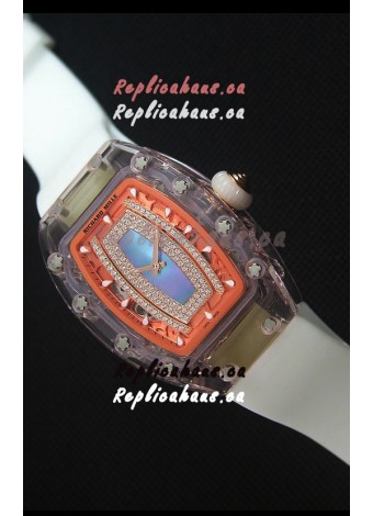 Richard Mille RM07-02 Sapphir Ladies Swiss Replica Watch in Blue Pearl Dial 