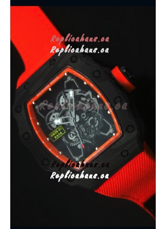 Richard Mille RM35-01 Rafael Nadal Edition Swiss Replica Watch Orange Nylon Strap