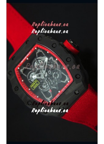 Richard Mille RM35-01 Rafael Nadal Edition Swiss Replica Watch Red Nylon Strap