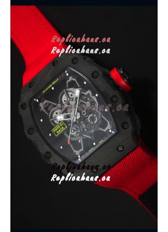 Richard Mille RM35-01 Rafael Nadal Edition Swiss Replica Watch Red Nylon Strap