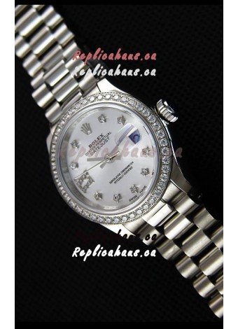 Rolex Datejust Ladies Star Diamonds Markers Swiss Watch CAL.2236 Movement 1:1 Mirror Replica