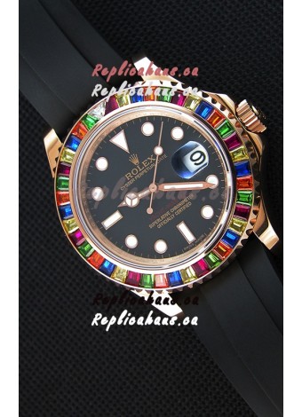 Rolex Yachtmaster 116695 Everose Gold Diamonds 1:1 Ultimate Mirror Replica Watch