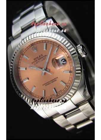 Rolex Datejust 36MM Cal.3135 Movement Swiss Replica Champange Dial Oyster Strap - Ultimate 904L Steel Watch 
