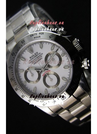 Rolex Cosmograph Daytona 116520 White Dial Original Cal.4130 Movement - Ultimate 904L Steel Watch 