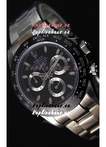 Rolex Cosmograph Daytona 116500LN Black Dial Original Cal.4130 Movement - Ultimate 904L Steel Watch 