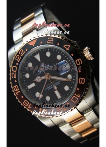 Rolex GMT Masters II 126711CHNR Everose Gold Oyster Steel Swiss Replica 1:1 Mirror Watch