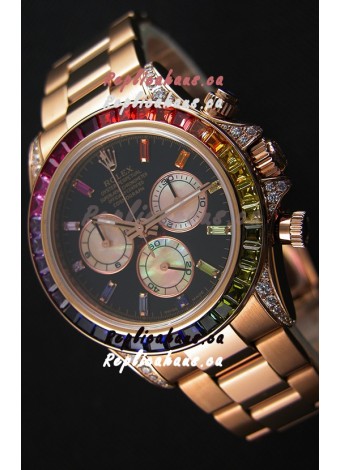 Rolex Cosmograph Daytona 116595RBOW Rverose 1:1 Mirror Replica Cal.4130 Movement