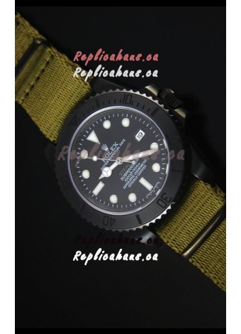 Rolex Submariner Stealth MK IV PVD Swiss Replica Watch White Hour Markers