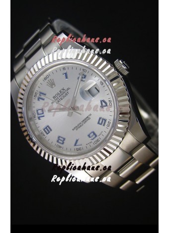 Rolex Datejust II 41MM with Cal.3136 Movement Swiss Replica Watch in Arabic Numerals