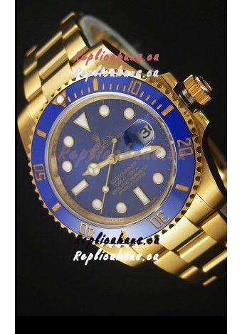 Rolex Submariner 16618 Gold Ceramic Bezel Replica 1:1 Watch with Swiss 3135 Movement