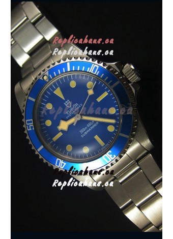 Tudor Oyster Prince Vintage 200M Blue Dial Dot Markers Swiss 1:1 Mirror Replica Watch 