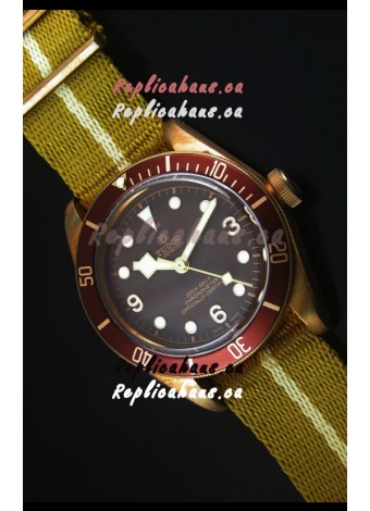Tudor Heritage Bay Bronze Swiss Replica Watch with NATO Strap 