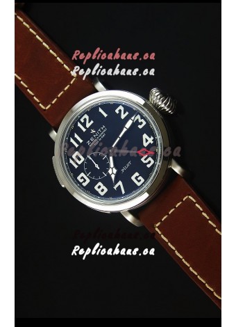 Zenith Heritage Pilot Type 20 GMT Matte Black Dial Swiss 1:1 Mirror Replica Watch