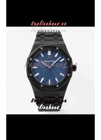 Audemars Piguet Royal Oak PVD Coated Swiss Replica Watch 3120 Swiss Movement - Blue Dial 