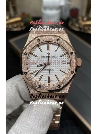 Audemars Piguet Royal Oak 37MM Frosted Casing Watch in 3120 Movement - 1:1 Mirror Replica