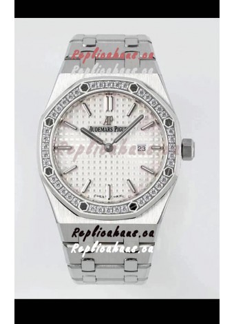 Audemars Piguet Royal Oak 33MM 904L White Black Dial 1:1 Mirror Replica Watch