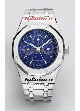 Audemars Piguet Royal Oak Perpetual Calendar Swiss Replica 904L Steel - Blue Dial 